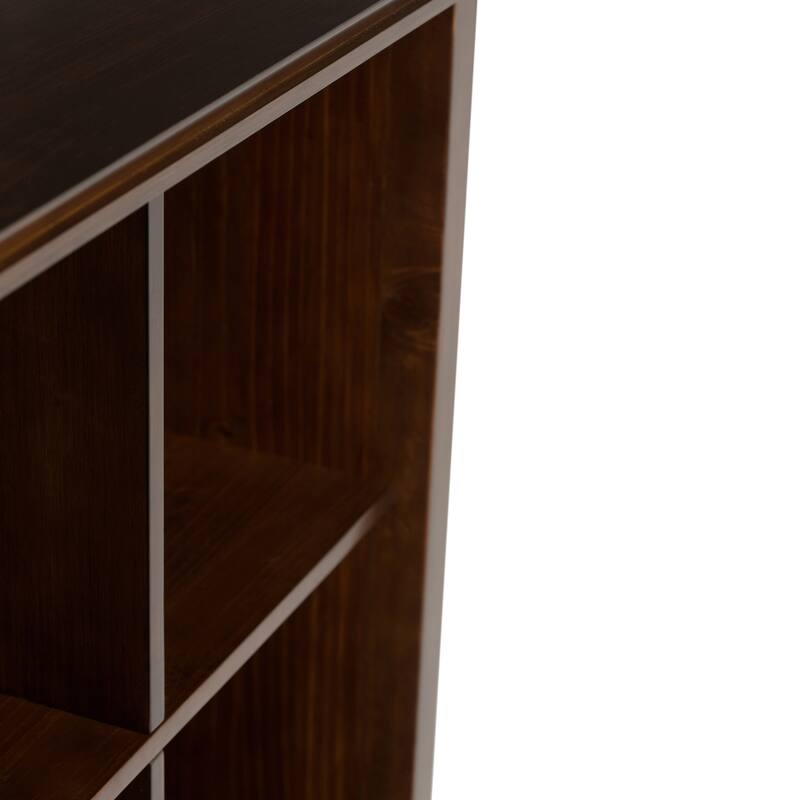 WYNDENHALL Stratford SOLID WOOD 57 inch Wide Transitional 8 Cube Storage Sofa Table - 57 inches wide