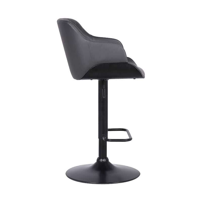 Faux Leather Adjustable Swivel Bar Stool with Chrome or Iron Frame - 20.5" x 21" x 44" (D x W x H)