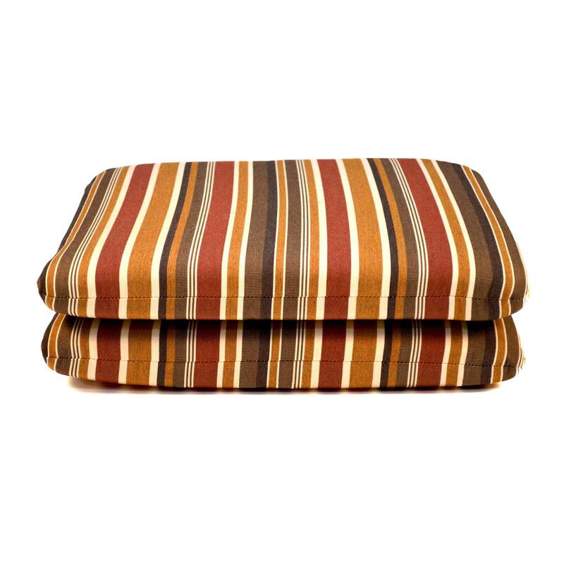 Sunbrella Striped 20x18-inch Seat Cushion (Set of 2)