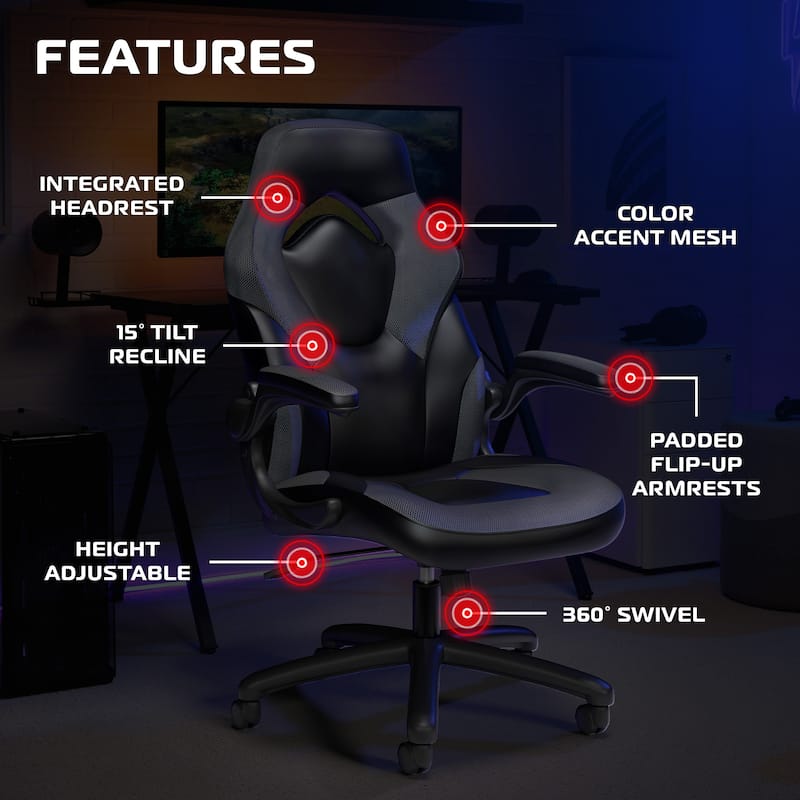 RESPAWN 3085 Ergonomic Gaming Chair, High Back PC Computer Desk Office Chair, Flip-up Arms