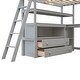 preview thumbnail 29 of 32, Wood Loft Bed Sturdy Frame with Desk and Shelves,2 Drawers,Full Size