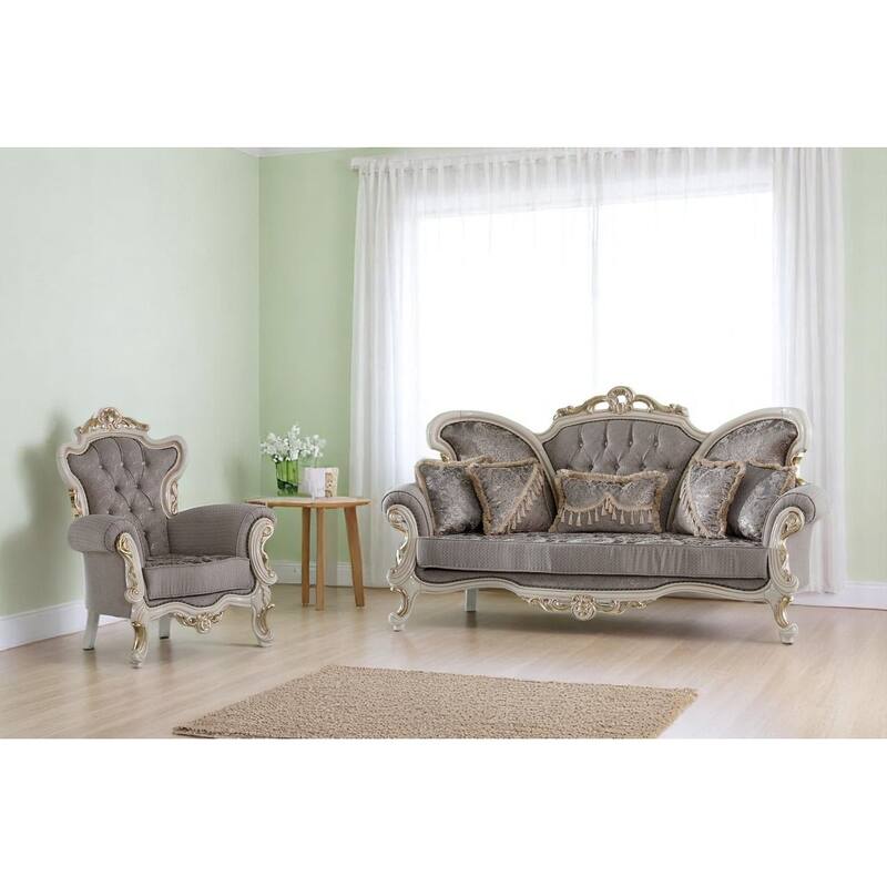 Madera 3 Pieces Living Room Sets 2 Sofa 1 Chair - Grey