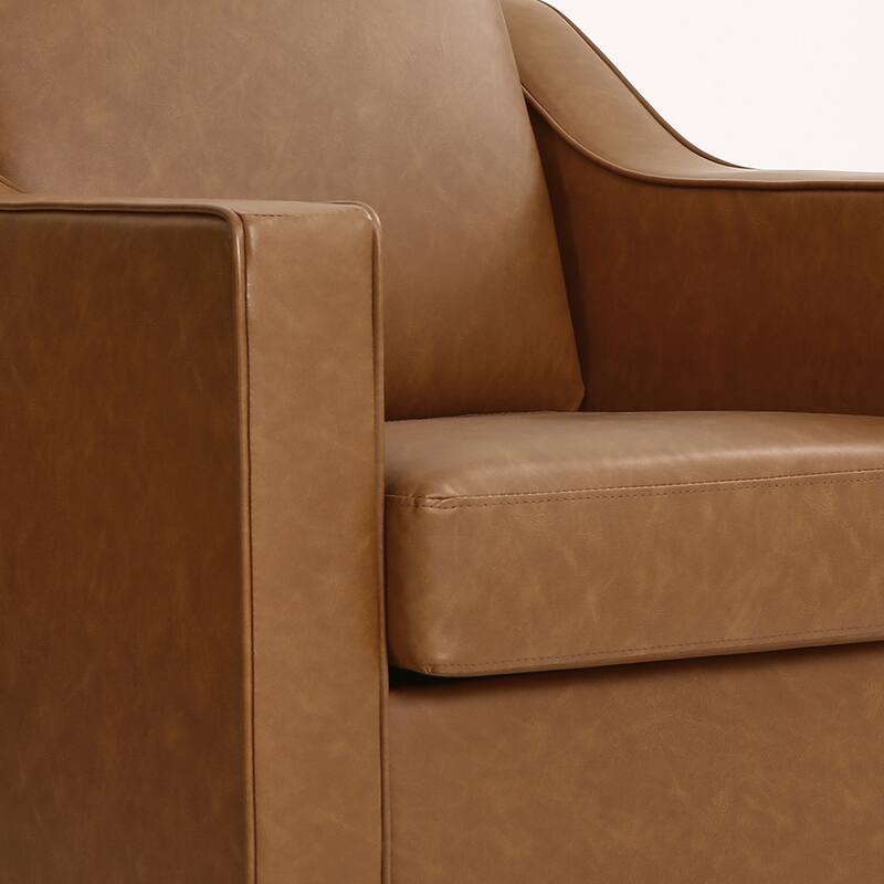 30" W Modern Accent Swivel Chair Comfy Upholstered Armchair