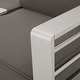 preview thumbnail 9 of 7, Cape Coral Outdoor Cushioned Aluminum Sofa with Tray by Christopher Knight Home