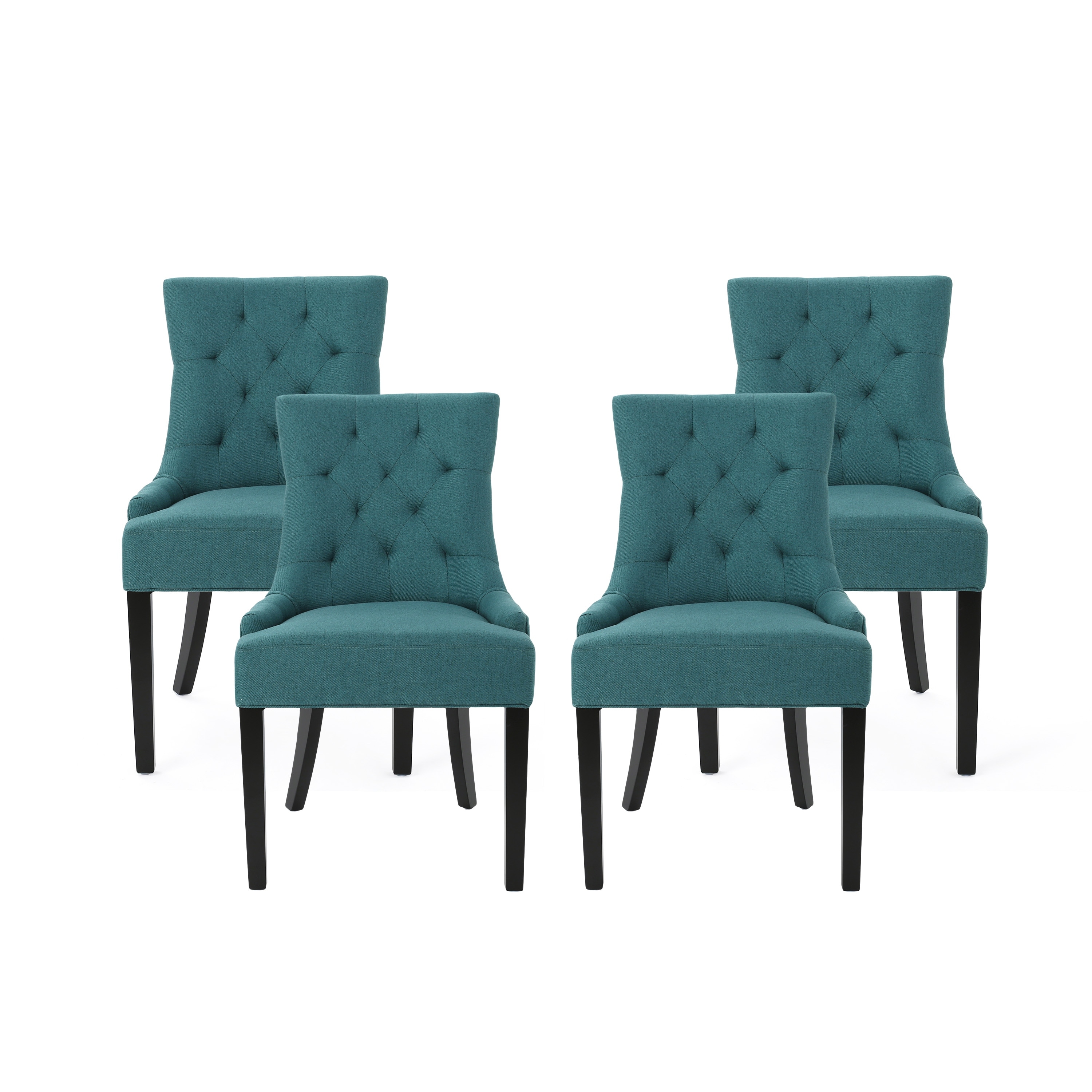 Hayden Modern Tufted Fabric Dining Chairs (Set of 4) by Christopher Knight Home