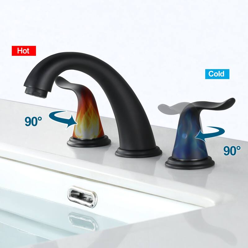 WOWOW Elegant Dual-Handle Bathroom Sink Faucet