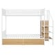 preview thumbnail 3 of 10, Multiple Features and Sturdy Design Twin Over Full Metal Bunk Bed with Drawer and Lateral Storage Ladder and Wardrobe,