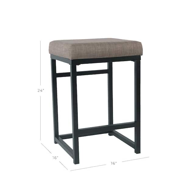 HomePop Open Back Metal 24" Counter Stool - 24 inches - 24 inches