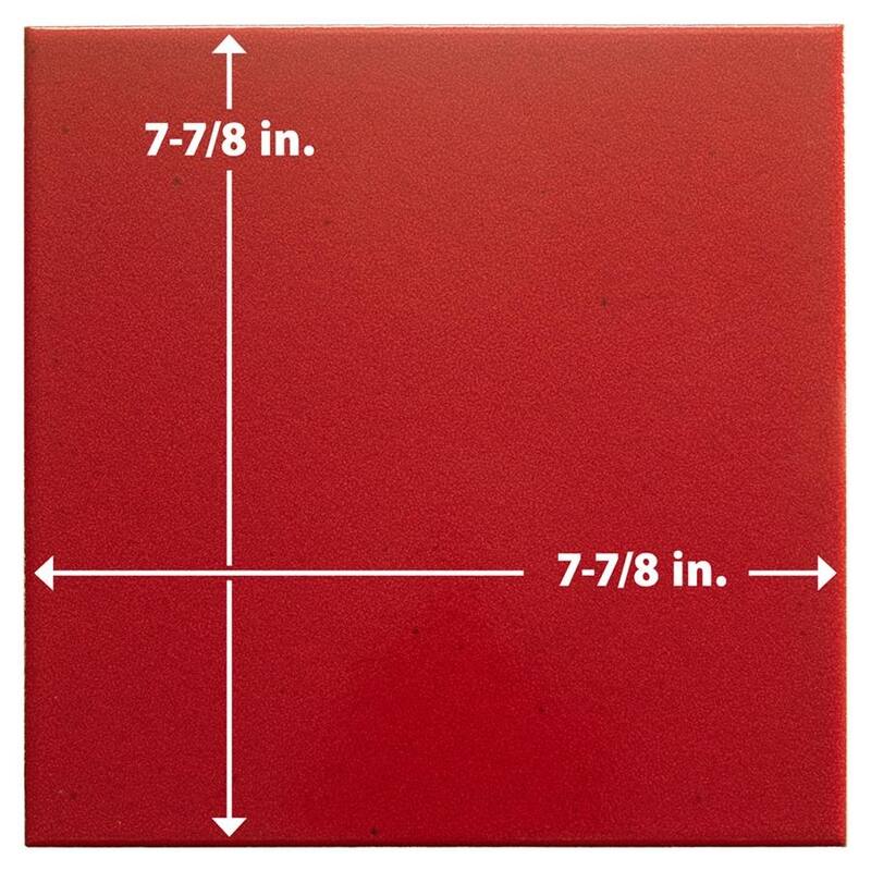 Merola Tile Monocolor Premium Rojo Volcan 7-7/8" x 7-7/8" Ceramic Floor and Wall Tile