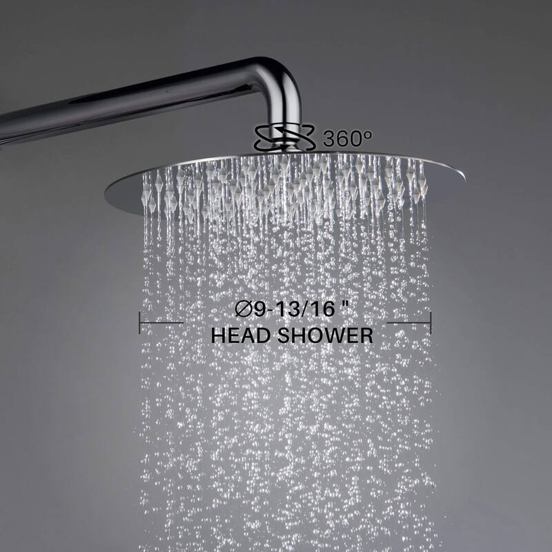 Circular Pressure Balanced 2-Function Shower Column with Rough In Valve