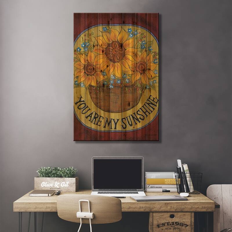 Summer Day Print On Wood by Lisa Hilliker - Multi-Color