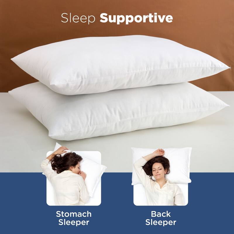 Martex Sweet Dreams Twin Pack Bed Pillows Soft Down Alternative - White