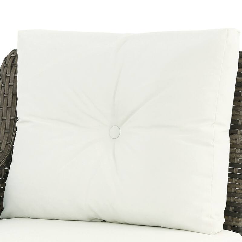 6-pieces Patio Wicker Outdoor Sectional Seating Sofa Set with Coffee Table