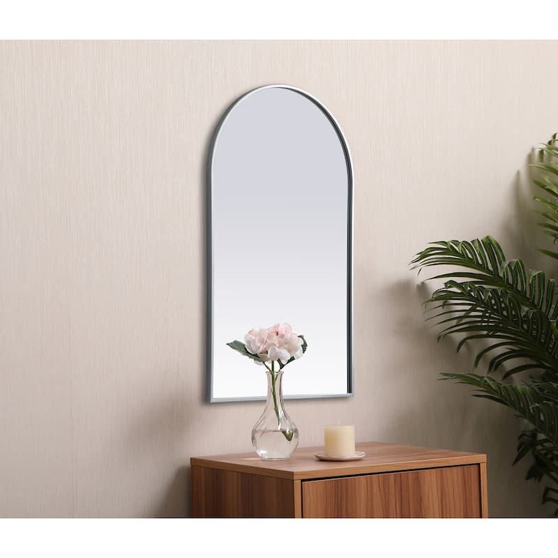 Indigo Home Metal Frame Arch Mirror 24x40 Inch