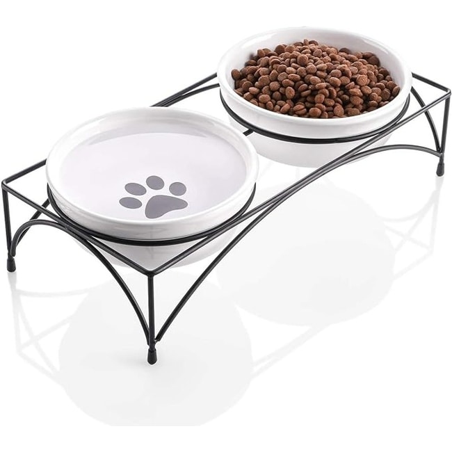 Y YHY Cat Food Bowls 4.8'' Elevated Cat Bowls with Stand, 12 Ounces