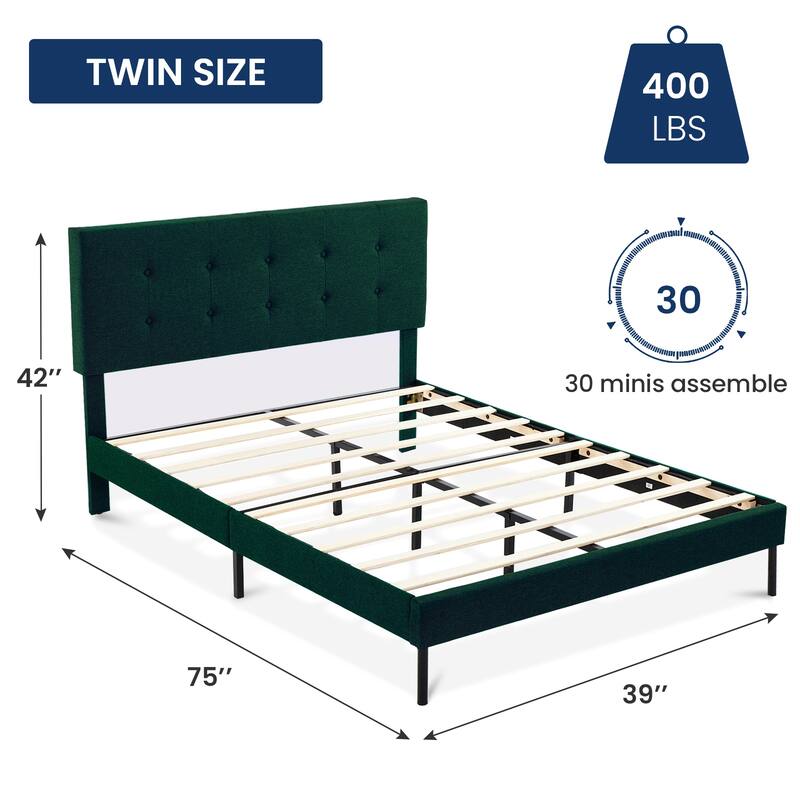 Modern Wooden Bed Frame With Headboard