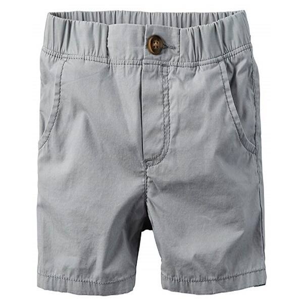 Shop Carter S Little Boys Light Grey Flat Front Twill Shorts 5