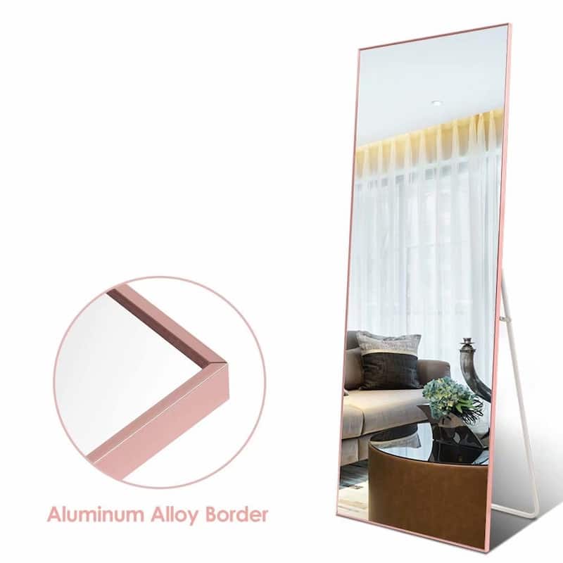 Dovelina Modern Full Length Floor Mirror - Freestanding Vanity Mirror for Bathroom or Living Space
