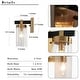preview thumbnail 5 of 8, Yilia Modern Black Gold 1-Light Seeded Glass Wall Sconce Bathroom Vanity Lights