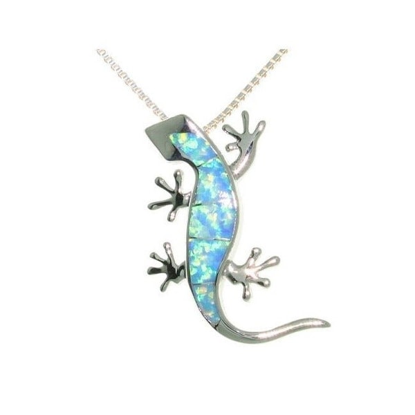 Sterling Silver Gecko Lizard Necklace