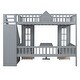 preview thumbnail 10 of 38, Full over Full Bunk Bed With Changeable Table,Conversation Desk