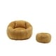 preview thumbnail 30 of 30, Modern Bean Bag Chairs, Comfy Round Chair for Adults with Ottoman, Leisure Single Sofa Reading Chair with Pillow