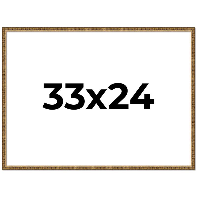 33x24 Frame Gold Kingsley Distressed Solid Wood Picture Frame Width