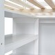 preview thumbnail 6 of 7, Wooden Full Size Loft Bed with Built-in Wardrobe and Desk,White