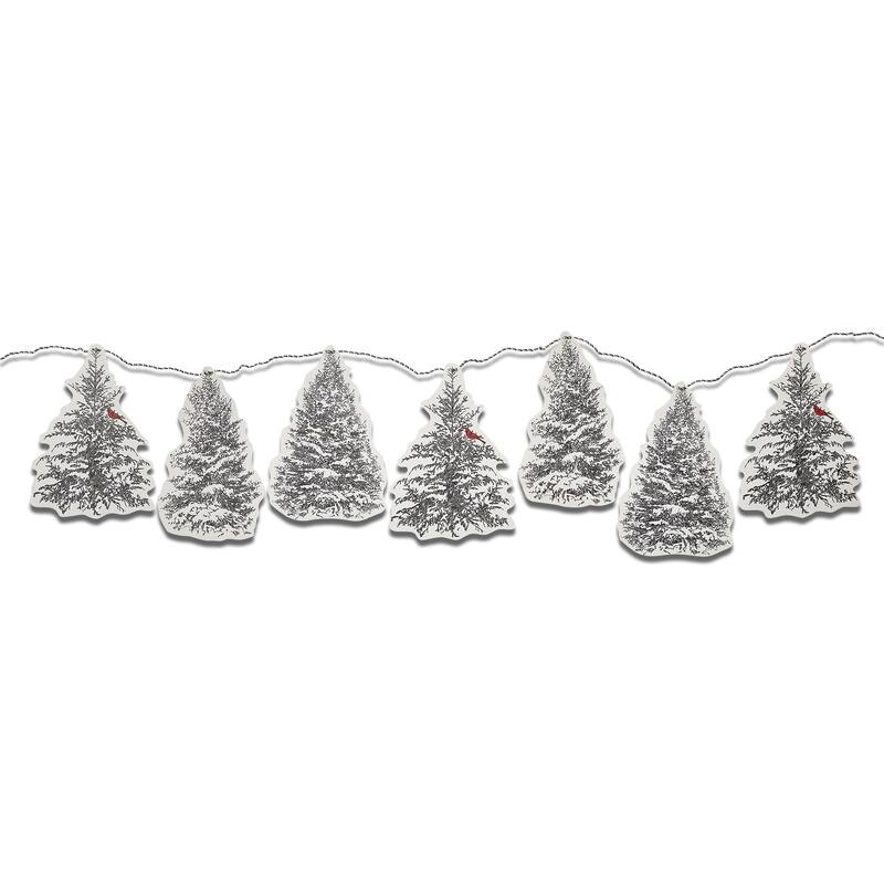 Winter Sketches Black Paper Tree Garland for Holiday Decor 78.7 in Decorative Wall Banners Indoor Use Only