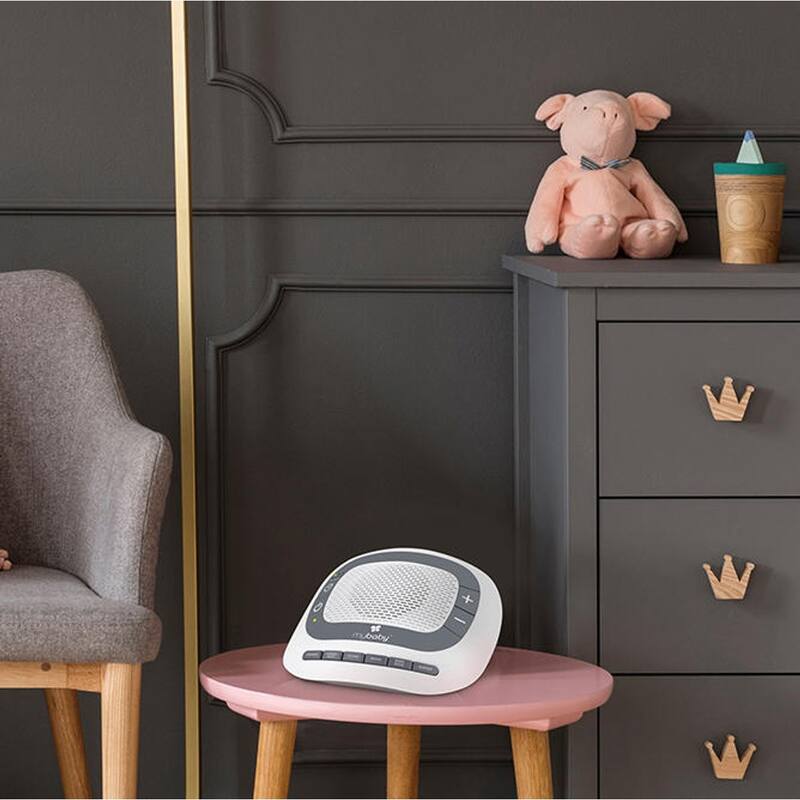 Homedics MyBaby SoundSpa Portable | 6 Soothing Sounds • Clip‑On Travel White Noise Machine • Battery or Adapter - N/A