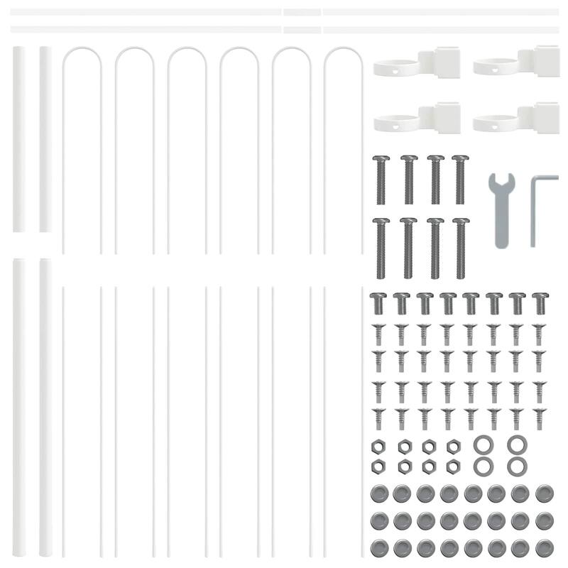vidaXL Garden Fence Powder-coated steel Gray