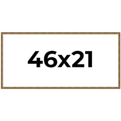 46x21 Frame Gold Solid Wood Picture Frame - Complete Modern Photo