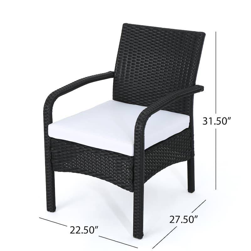 Cordoba Outdoor Wicker 4-piece Conversation Set with Cushions by Christopher Knight Home