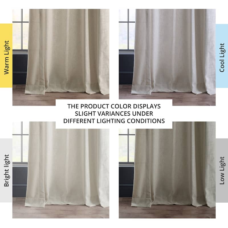 Exclusive Fabrics Heavy Faux Linen Curtain (1 Panel)