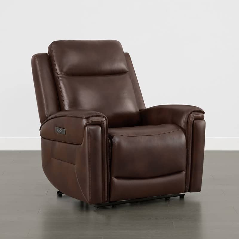 Spruce & Spring Dual Motors Genuine Leather Zero Gravity Recliner with Power Headrest