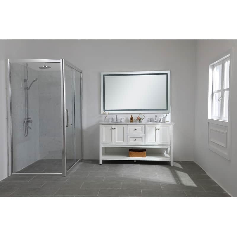 Avalon 18" x 36" Hardwired LED mirror - Silver