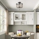 preview thumbnail 17 of 16, Modern Farmhouse 3-Light Flush Mount Bohemian Distressed Wood Ceiling Lights