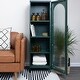 preview thumbnail 36 of 51, Solstice Metal Cabinet with 3 Adjustable Storage Shelves and Arched Glass Door