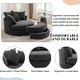 preview thumbnail 23 of 57, Roomfitters Modern 360° Swivel Barrel Chair with Hidden Storage Ottoman, Chenille Upholstery and Four Pillows