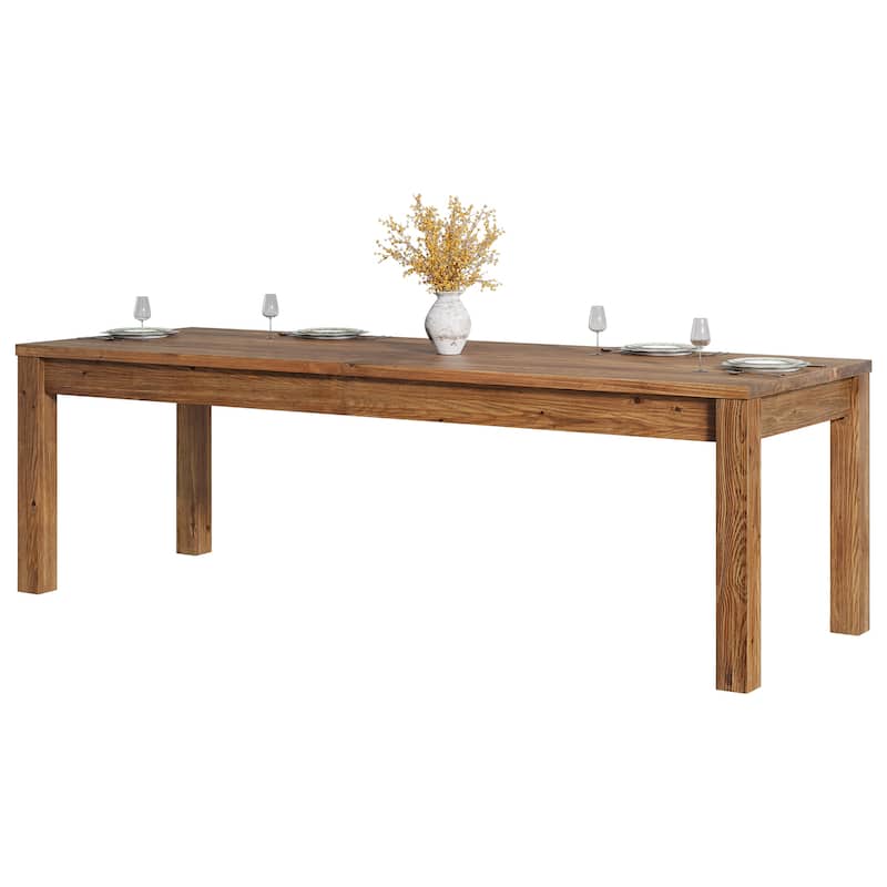 Large Dining Table for 6 8 10, 78.7" Solid Wood Rustic Kitchen Table