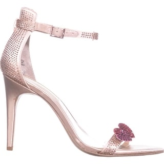 INC International Concepts Womens RAIZEL Fabric Open Toe Formal Ankle Strap S...