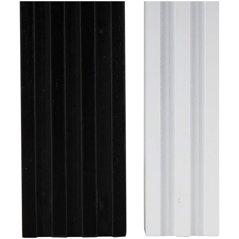 CosmoLiving by Cosmopolitan Black Wooden Layered Arch Geometric Sculpture (Set of 2)