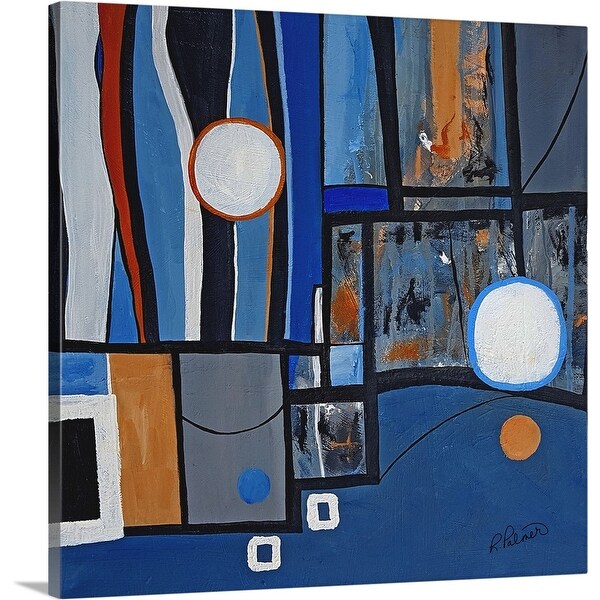 "Blue Geo Two" Canvas Wall Art