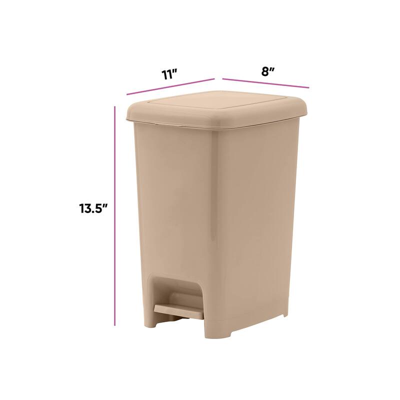 16 gal Slim Pedal Trash Can