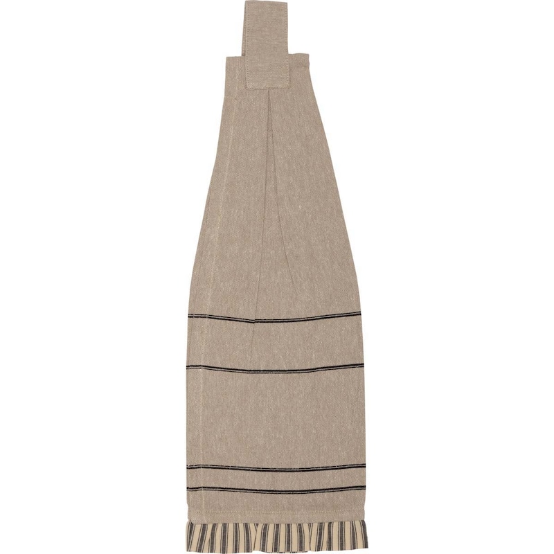 Sawyer Mill Charcoal Cow Button Loop Kitchen Towel Set of 2 - Kitchen Towel 6.5x18