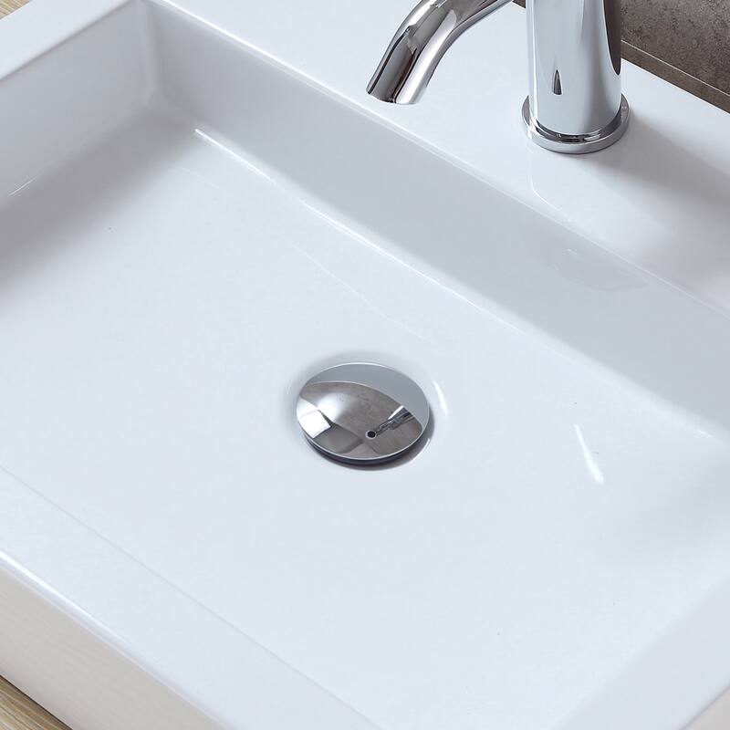 Luxier DS01-T Bathroom Sink Push Pop-Up Drain Stopper with No Overflow