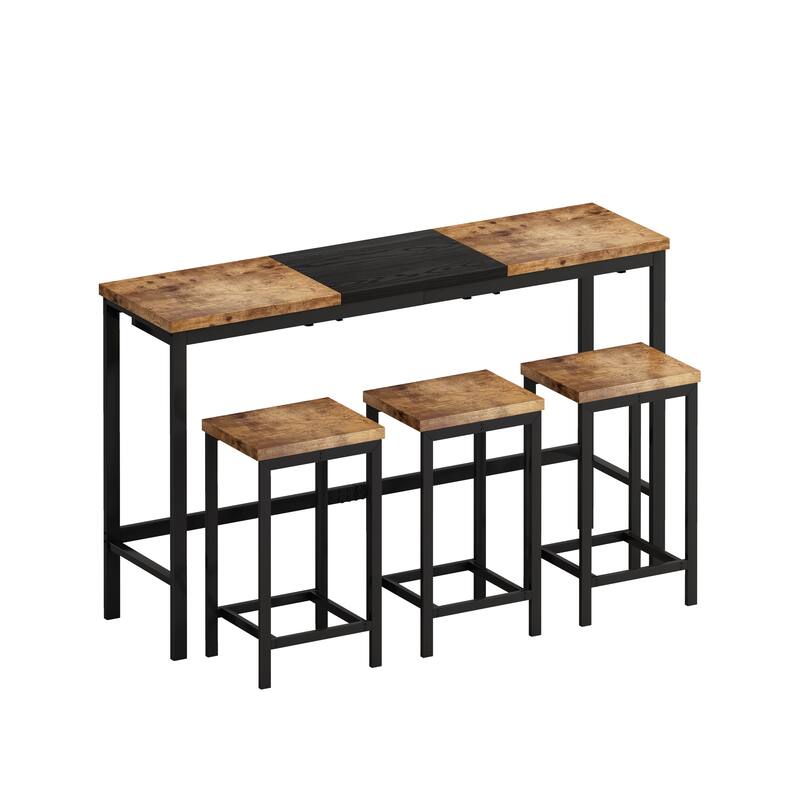 Convenient Hanging Stool Design Pub Table Set