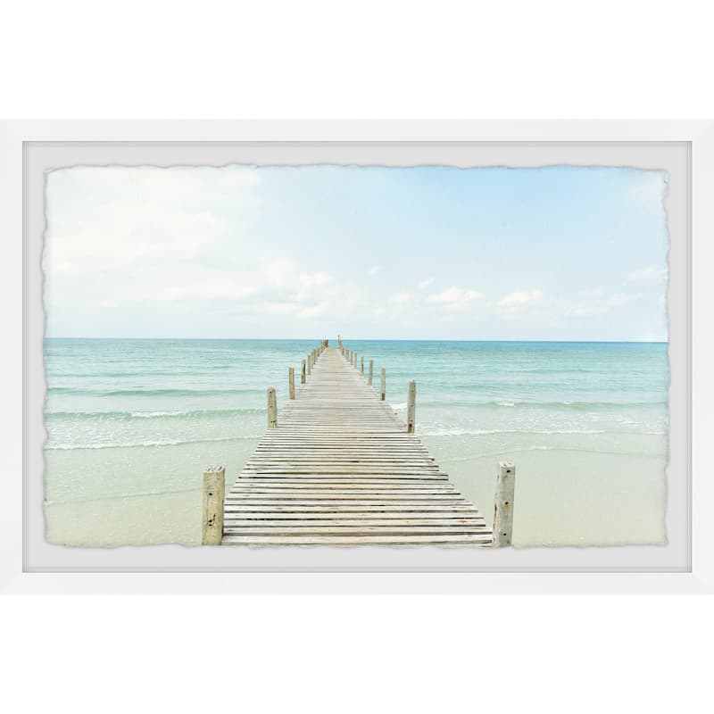 'Bright Ocean's View' Framed Painting Print