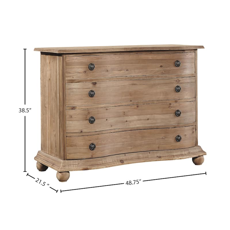 Palm Harbor 49-inch Reclaimed Pine Bowfront Chest of Drawers