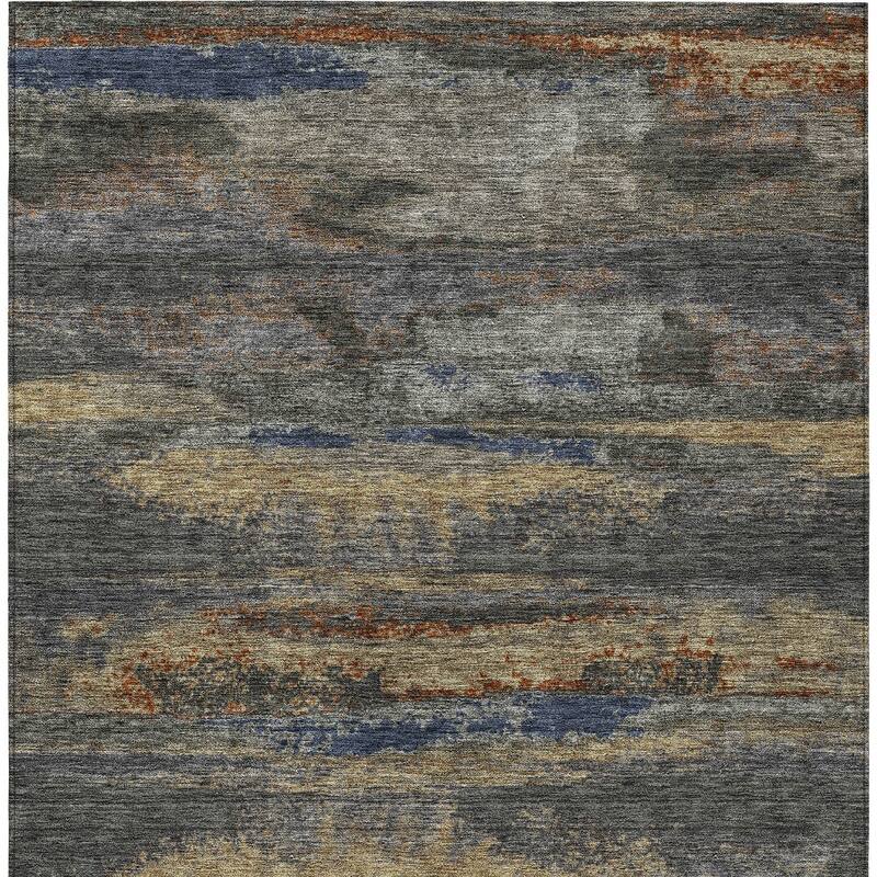 HomeRoots Abstract Transitional Rectangle Outdoor Rug